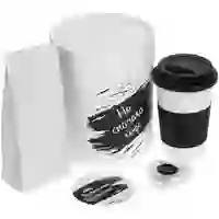 На картинке: Набор «Но сначала кофе» на белом фоне