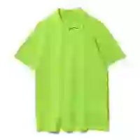На картинке: Рубашка поло Virma Light, зеленое яблоко на белом фоне