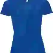На картинке: Футболка женская Sporty Women 140, ярко-синяя на белом фоне