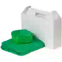 На картинке: Набор Snack Back, зеленый на белом фоне