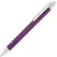 На картинке: Ручка шариковая Button Up, фиолетовая с белым на белом фоне