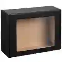 На картинке: Коробка с окном Visible, черная на белом фоне