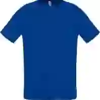На картинке: Футболка унисекс Sporty 140, ярко-синяя на белом фоне