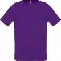 На картинке: Футболка унисекс Sporty 140 темно-фиолетовая на белом фоне