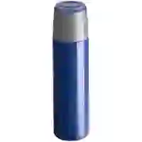 На картинке: Термос Heater, синий на белом фоне