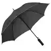 На картинке: Зонт-трость Jenna, черный с серым на белом фоне