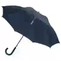 На картинке: Зонт-трость Unit Promo, темно-синий на белом фоне