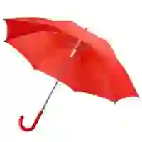 На картинке: Зонт-трость Unit Promo, красный на белом фоне