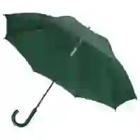 На картинке: Зонт-трость Unit Promo, темно-зеленый на белом фоне