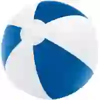 На картинке: Надувной пляжный мяч Cruise, синий с белым на белом фоне