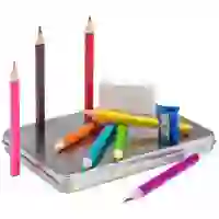На картинке: Набор цветных карандашей Tiny на белом фоне
