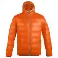 На картинке: Куртка пуховая мужская Tarner, оранжевая на белом фоне