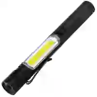 На картинке: Фонарик-факел LightStream, большой, черный на белом фоне