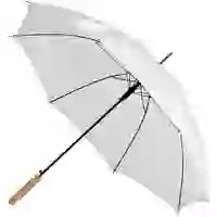 На картинке: Зонт-трость Lido, белый на белом фоне