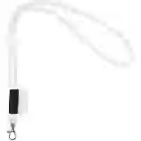 На картинке: Шнурок для бейджа Tube Long, белый на белом фоне