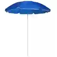 На картинке: Зонт пляжный Mojacar, синий на белом фоне