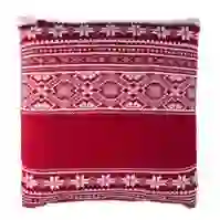 На картинке: Подушка «Скандик», красная на белом фоне