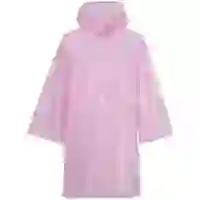 На картинке: Дождевик-плащ CloudTime, розовый на белом фоне