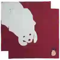 На картинке: Набор салфеток «Медвежья нежность» на белом фоне