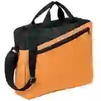 На картинке: Конференц-сумка Unit Diagonal, оранжево-черная на белом фоне