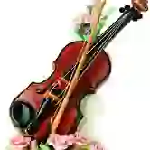 На картинке: Сувенир «Скрипка», музыкальный на белом фоне