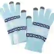 На картинке: Сенсорные перчатки Snowflake, голубые на белом фоне