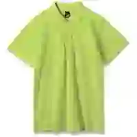 На картинке: Рубашка поло мужская Summer 170, зеленое яблоко на белом фоне