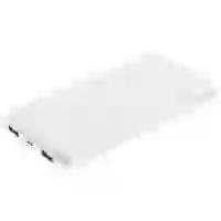 На картинке: Внешний аккумулятор Uniscend All Day Compact 10000 мAч, белый на белом фоне