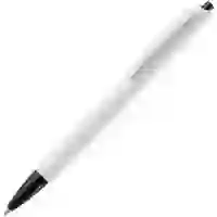 На картинке: Ручка шариковая Tick, белая с черным на белом фоне