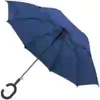 На картинке: Зонт-трость Charme, синий на белом фоне