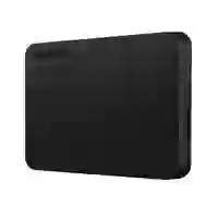 На картинке: Внешний диск Toshiba Canvio, USB 3.0, 1Тб, черный на белом фоне