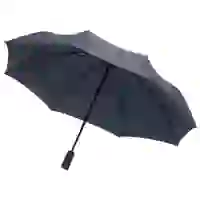 На картинке: Складной зонт rainVestment, темно-синий меланж на белом фоне