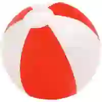 На картинке: Надувной пляжный мяч Cruise, красный с белым на белом фоне
