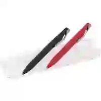 На картинке: Набор Pin Soft Touch: ручка и карандаш, черный с красным на белом фоне