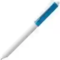 На картинке: Ручка шариковая Hint Special, белая с голубым на белом фоне