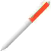 На картинке: Ручка шариковая Hint Special, белая с оранжевым на белом фоне