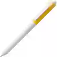 На картинке: Ручка шариковая Hint Special, белая с желтым на белом фоне