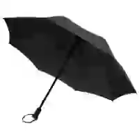 На картинке: Зонт-трость Hogg Trek, черный на белом фоне