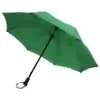 На картинке: Зонт-трость Hogg Trek, зеленый на белом фоне