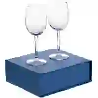 На картинке: Набор из 2 бокалов для вина Wine House , синий на белом фоне