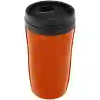 На картинке: Термостакан Sagga, оранжевый на белом фоне