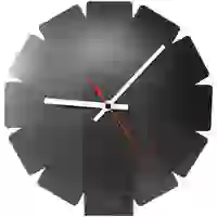 На картинке: Часы настенные Transformer Clock. Black & Black на белом фоне