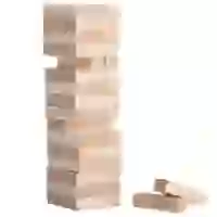 На картинке: Игра «Деревянная башня мини», неокрашенная на белом фоне