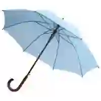 На картинке: Зонт-трость Standard, голубой на белом фоне