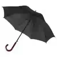 На картинке: Зонт-трость Standard, черный на белом фоне