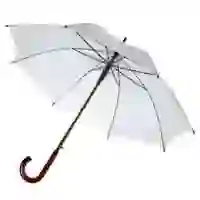 На картинке: Зонт-трость Standard, белый на белом фоне