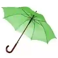 На картинке: Зонт-трость Standard, зеленое яблоко на белом фоне
