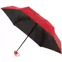 На картинке: Складной зонт Cameo, механический, красный на белом фоне