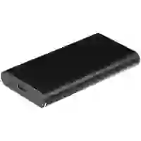На картинке: Портативный внешний диск SSD Uniscend Drop, 256 Гб, черный на белом фоне