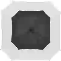 На картинке: Квадратный зонт-трость Octagon, черный с белым на белом фоне